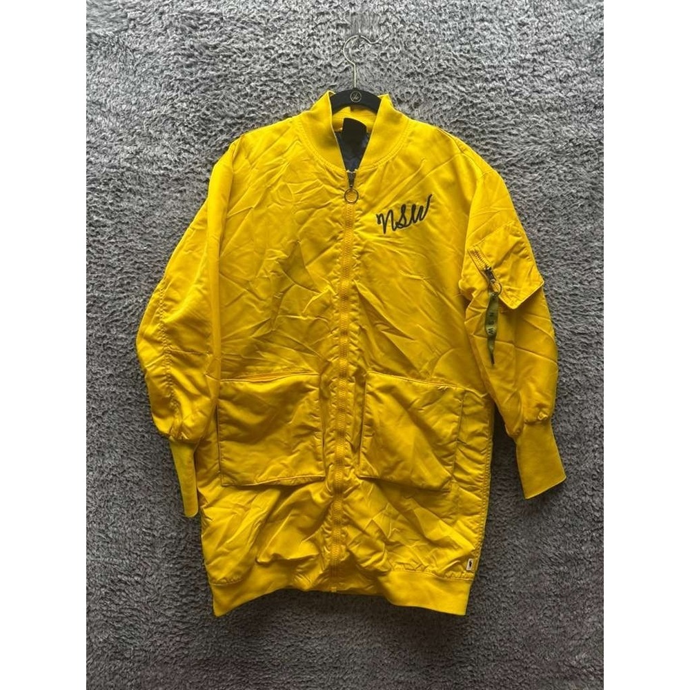 Nike Sportswear NSW Insulated MA1 Parka Jacket Yellow Ochre Womens Size M